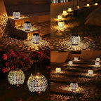 2-Pack Decorative Backyard Solar Lanterns for Patio, Waterproof LED