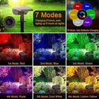 2-Pack Solar Landscape Spotlights, 7-Mode Waterproof