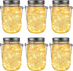 6-Pack LED Patio String Lights, Waterproof Outdoor