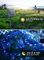 Solar Rope Lights, 78ft 200 LED Waterproof Deck Lights
