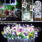 4-Pack 16ft Christmas LED String Lights, Waterproof Timer Lights