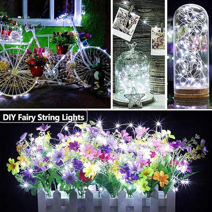 4-Pack 16ft Christmas LED String Lights, Waterproof Timer Lights