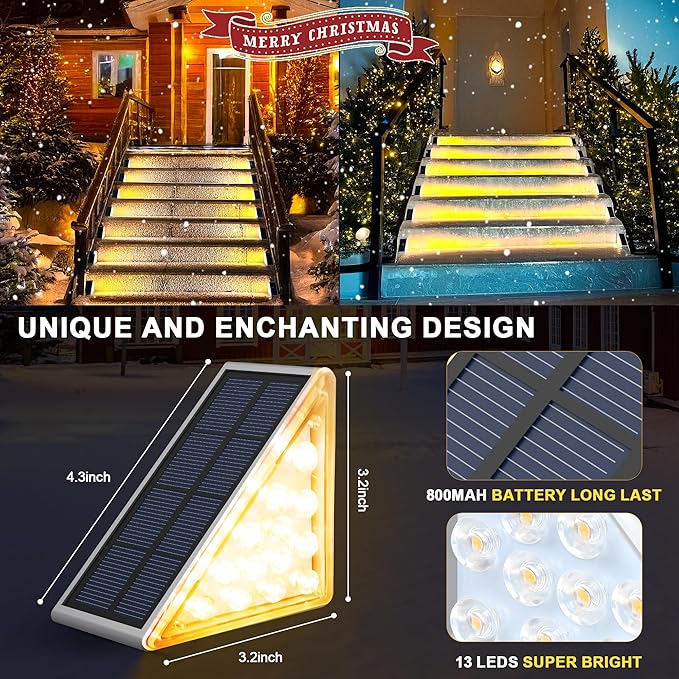 6-Pack Solar Fence Lights, LED