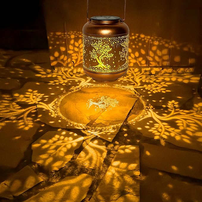 Solar Lanterns Outdoor Waterproof, Birthday Gifts for Women, Solar Lights for Backyard Porch Patio Table Yard Balcony Lawn Pathway