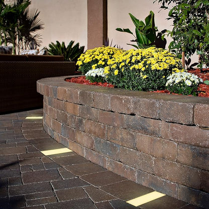 LUMENGY Paver Light 3×6 Inch (2.95 X 5.9), 2700K Warm White Glare-Free Illumination for Driveways, Pathways, Pool Deck & Patios, 12V AC/DC, Waterproof & Drive-Over Rated V2