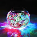 Solar Mosaic Garden Statue Light, Outdoor Decor