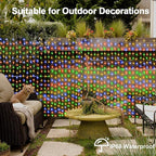 Outdoor String Lights, 8ft Warm White Waterproof LED