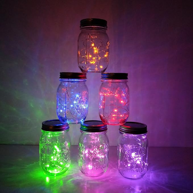 6-Pack Christmas LED String Lights, Waterproof Timer Lights