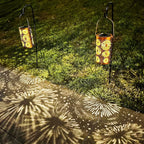 Firework Solar Hanging Lanterns, Rustic Backyard Decor