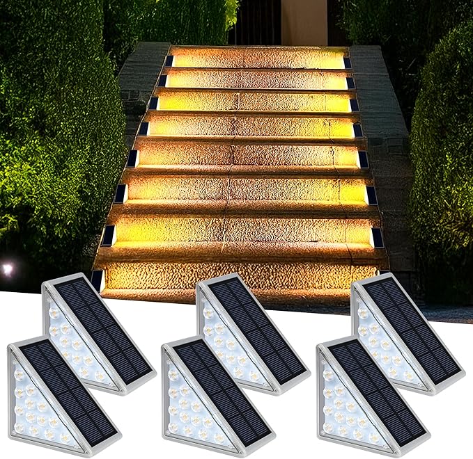 6-Pack Solar Fence Lights, LED