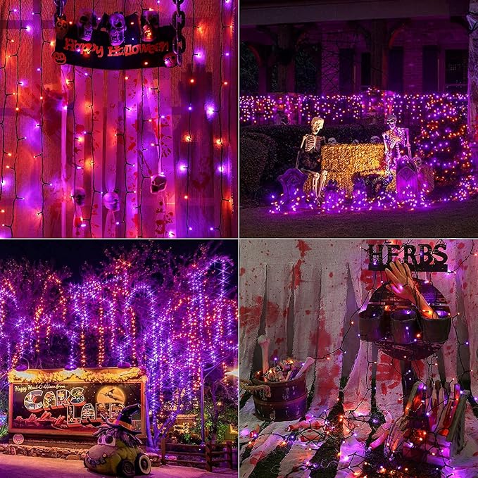 Orange Halloween Lights, 66ft LED Waterproof