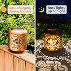 2-Pack Decorative Squirrel Solar Lanterns for Garden, Waterproof LED