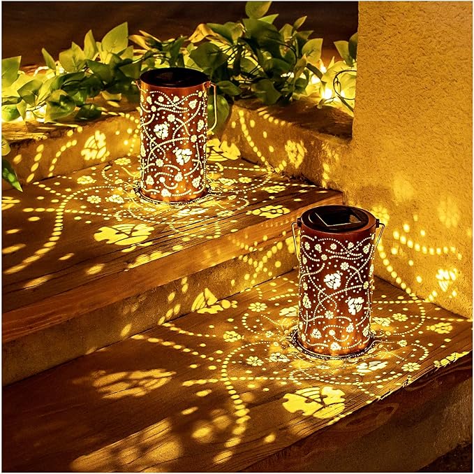 Ladybug Solar Lanterns Outdoor Waterproof Hanging Solar Lights Ladybug Gifts for Women Men Metal Decorative LED Ladybug Lanterns for Garden Decor,Yard,Patio,Lawn,Tabletop,Pathway,Landscape
