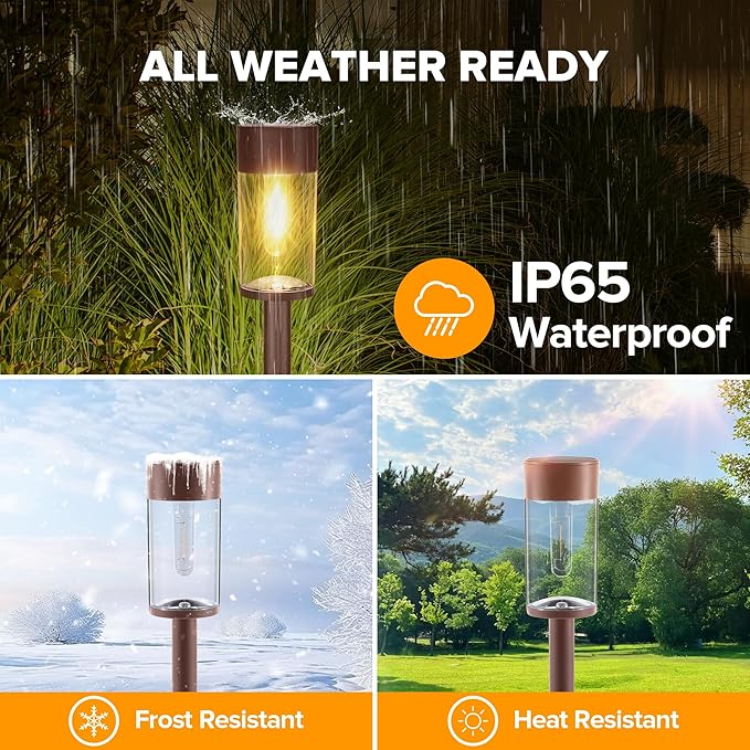 Solar Pathway Lights 8-Pack, Yard LED