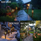 Warm White Solar Pathway Lights 12-Pack, Driveway LED