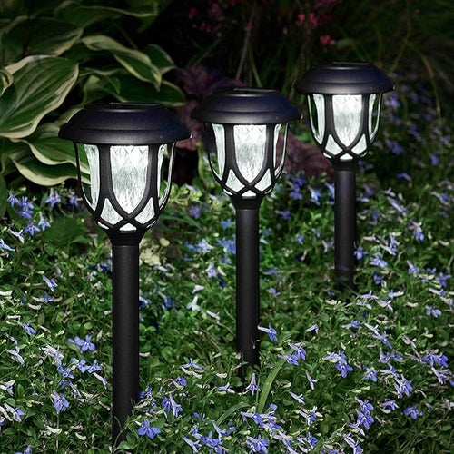 10-Pack Solar Pathway Lights, Waterproof LED Walkway Lights