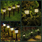 16-Pack Warm White Solar Path Lights, Outdoor Yard LED