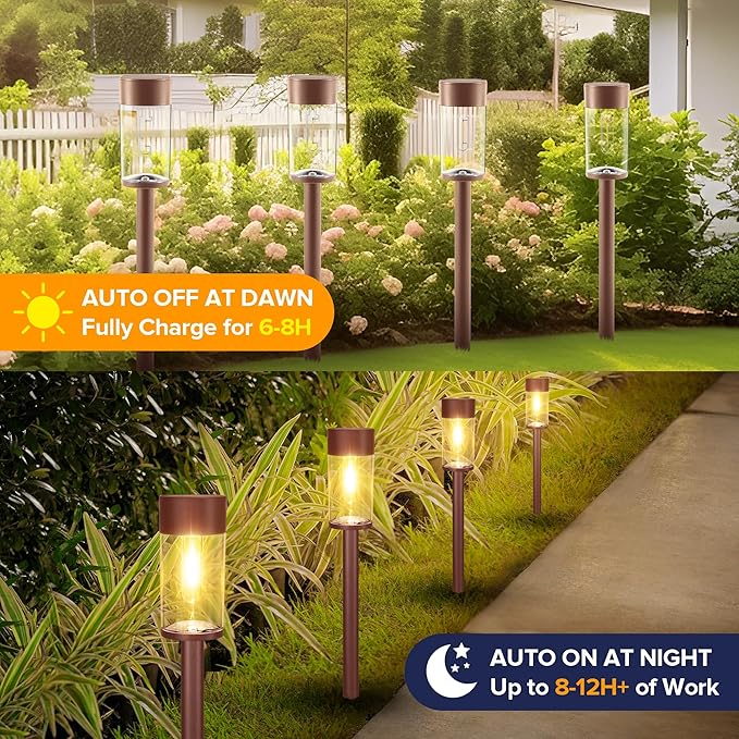Solar Pathway Lights 10-Pack, Walkway LED