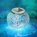 Mosaic Solar Lawn Figurine Light, Waterproof