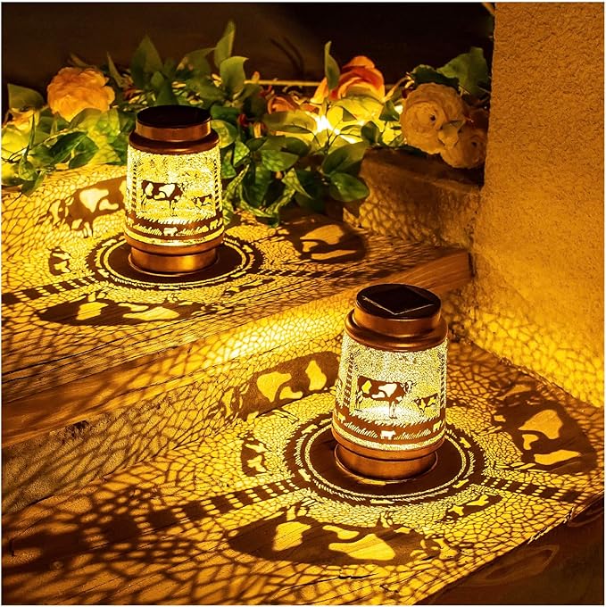 Backyard Solar Outdoor Lanterns, Classic Waterproof LED