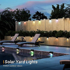 16-Pack Black Sleek Solar Stair Lights, Outdoor LED