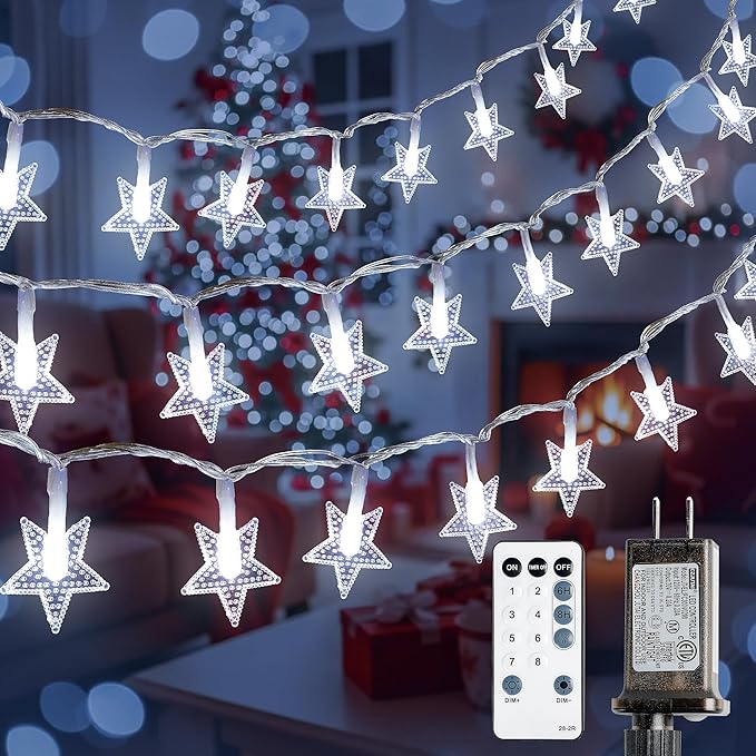 Christmas Fairy Lights, 33ft 100 LED Battery Twinkle Lights