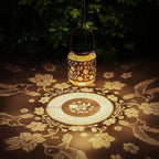 Hummingbird Solar Lantern Set, Rustic Porch Lighting