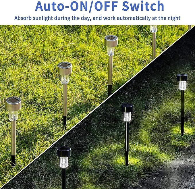20-Pack IP44 Solar Landscape Lights for Garden