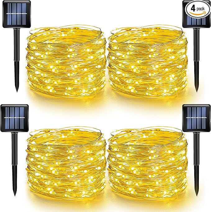 4-Pack Christmas String Lights, 160ft 480 LED Timer
