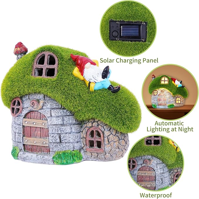 Solar Gnome Statue Light, Yard Decor