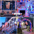 33ft White String Lights for Patio, Waterproof LED
