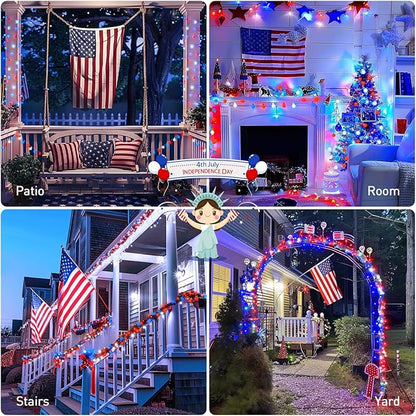 33ft White String Lights for Patio, Waterproof LED