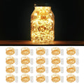 20-Pack Outdoor String Lights, 3ft Warm White Waterproof LED
