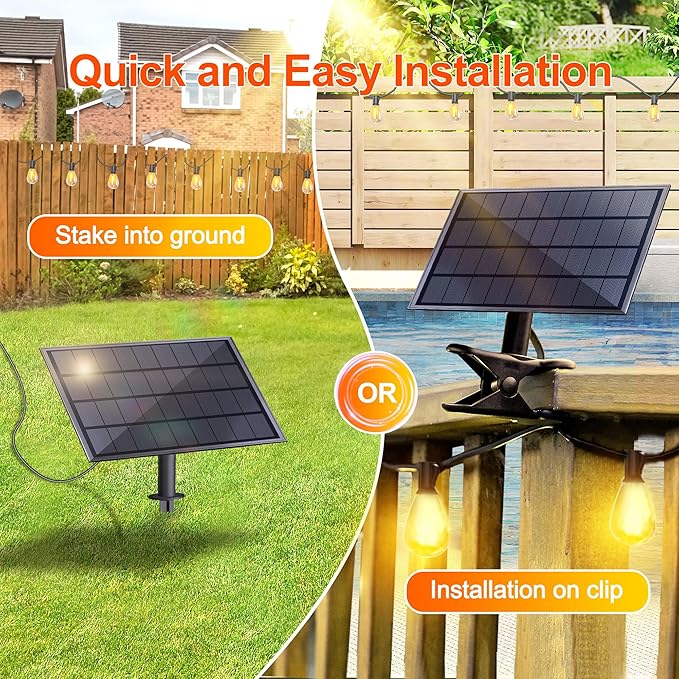 120ft LED Patio String Lights, Waterproof Outdoor