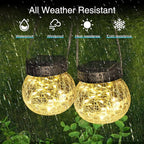18-Pack Metal Globe Solar Lanterns for Yard, Waterproof LED