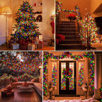 4-Pack Christmas String Lights, 4ft 50 LED Waterproof Twinkle Lights