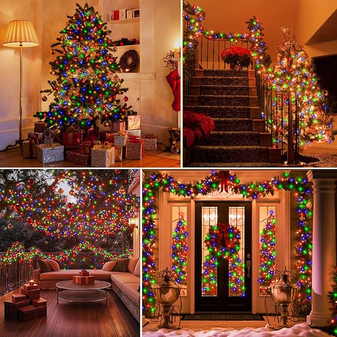 4-Pack Christmas String Lights, 4ft 50 LED Waterproof Twinkle Lights