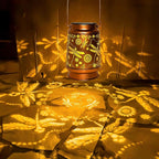 Elegant Dragonfly Solar Lanterns for Patio, Waterproof LED