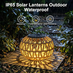 Backyard Solar Lantern Set 2-Pack, Charming Outdoor Lighting