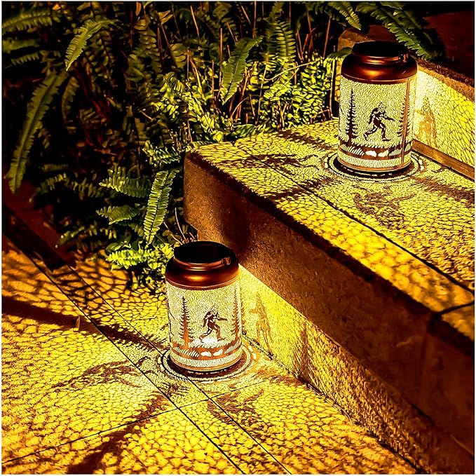 Bigfoot Solar Hanging Lanterns, Classic Yard Decor