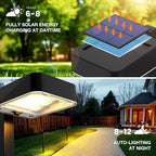 8-Pack Warm White Solar Path Lights, Outdoor Garden LED