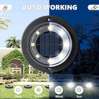 12-Pack Cool White In-Ground Solar Lights, Flat LED Driveway