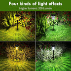 4-Pack Solar Pathway Lights, Waterproof LED Walkway Lights
