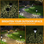 10-Pack Solar Pathway Lights, IP65 Waterproof LED Garden Lights