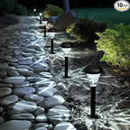 Solar Garden Path Lights 10-Pack, Waterproof