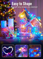 Christmas LED String Lights, Waterproof Timer Lights