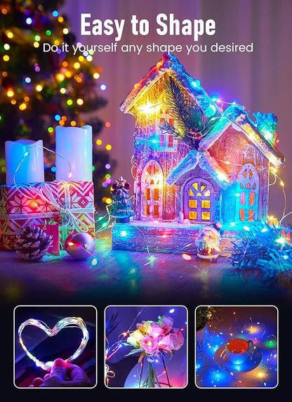 Christmas LED String Lights, Waterproof Timer Lights