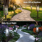 6-Pack Solar Pathway Lights, Waterproof LED Walkway Lights