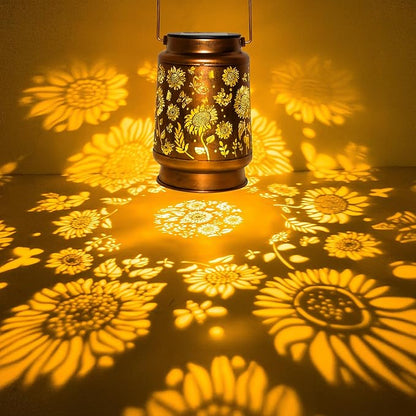2 Pack Sunflower Solar Lantern Lights, Outdoor Lanterns Garden Decor, Hanging Solar Lantern for Backyard Porch Patio Table Yard Balcony Lawn Pathway, Gifts for Women Grandma Mom