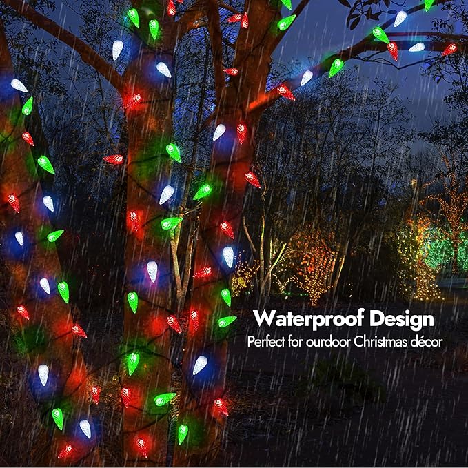 Christmas String Lights, 20ft 60 LED Waterproof Twinkle Lights